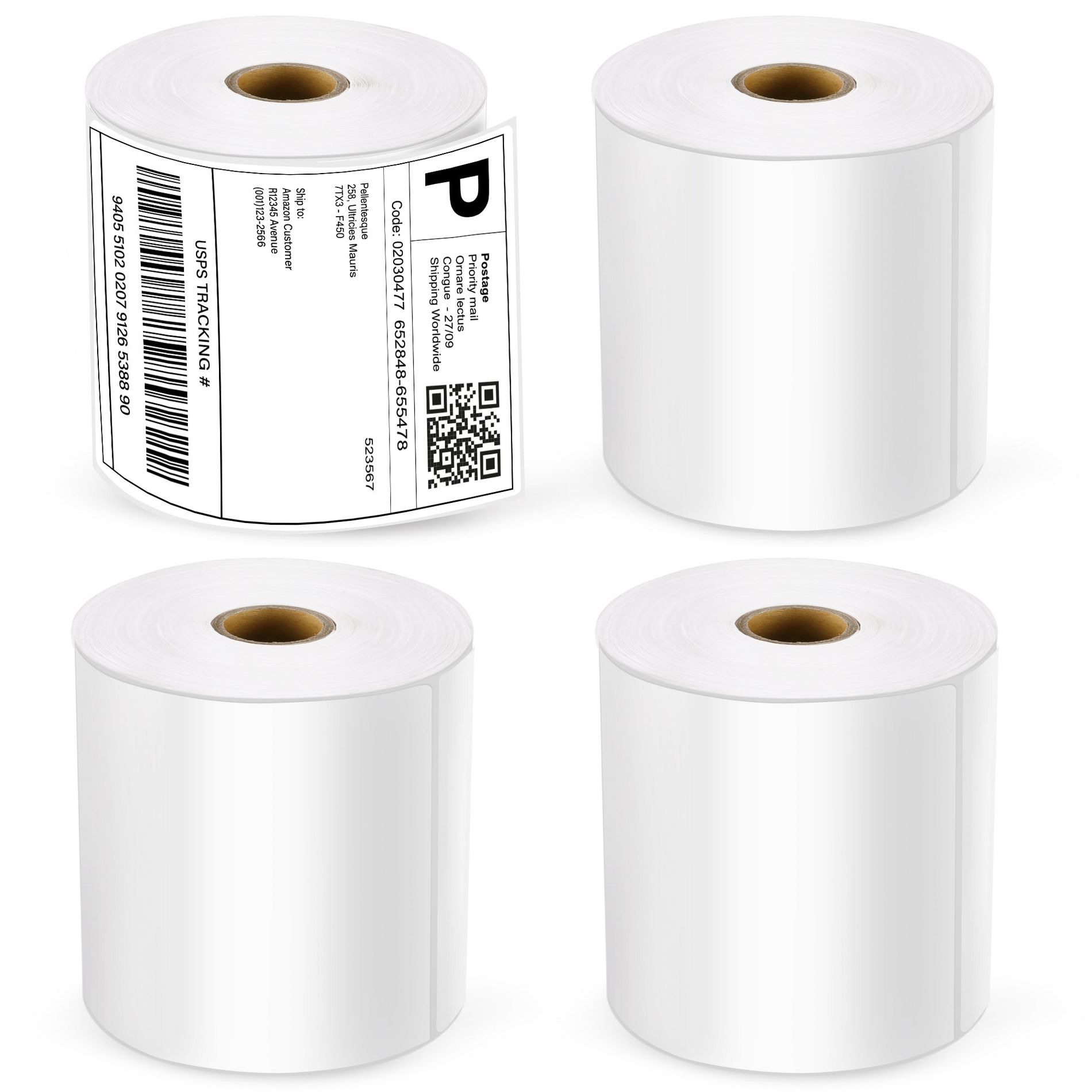 LotFancy 4x6 Thermal Labels, 1000 Shipping Labels, 4 Rolls-250 Labels per Roll