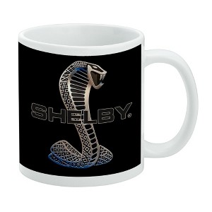 Shelby Cobra Logo Ceramic Coffee Mug  Novelty Gift Mugs for Coffee  Tea and Hot Drinks  11oz  White - 1 of 4