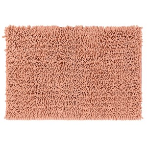 Unique Bargains Chenille Non-Slip Plain Washable Soft Bathroom Rugs Bath Mat 1 Pc - 1 of 4