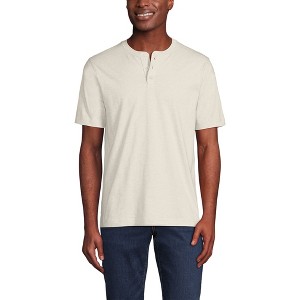 Lands' End Men's Short Sleeve Super-T Henley - 1 of 4