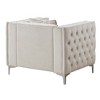 Upholstered Contemporary Accent Chair with Track Arms, Sturdy Construction and Quick Assembly - 3 of 4