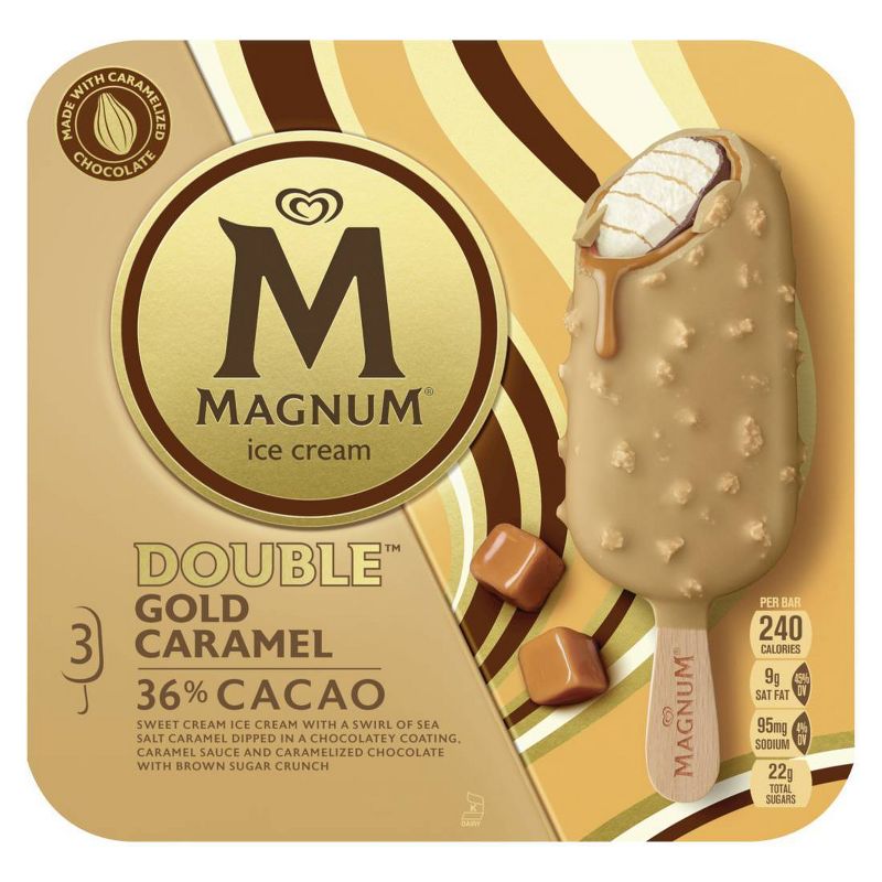 Magnum Frozen Double Gold Caramel Ice Cream Bars - 3pk/8.62 fl oz, 3 of 10