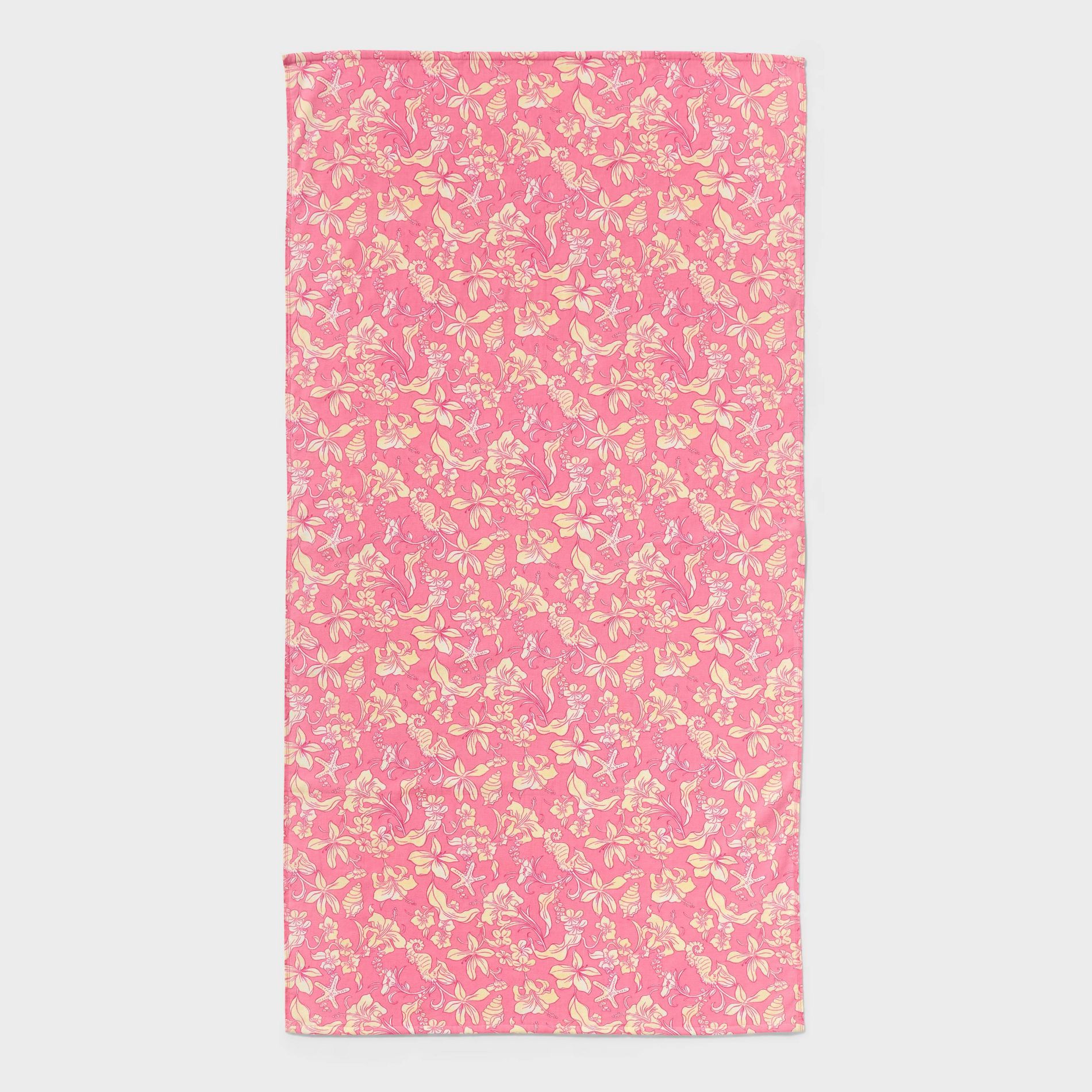 36"x72" Hibiscus Floral Beach Towel Pink - Shade & Shore™
