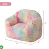 Pink Faux Fur Bean Bag Chair - 32" Cozy Foam Filled Lounger for Teens & Adults - 2 of 4