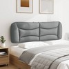 vidaXL Headboard Cushion Light Gray 59.8" Fabric - 4 of 4