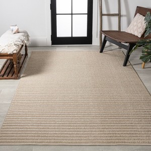 JONATHAN Y Aarhus High-Low Minimalist Scandi Striped Indoor/Outdoor Area Rug - 1 of 4