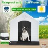 FDW 28/32/39 Inch Spacious Plastic Dog House Dog Kennel with Ventilated Roof Removable Tray for Easy Cleaning and Ideal for Small to Medium Dogs - 3 of 4