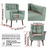 CAVINAS Chenille Accent Chair with Mid-Height Backrest,Upholstered Living Room Chairs,Reading Chairs for Living Room - 3 of 4