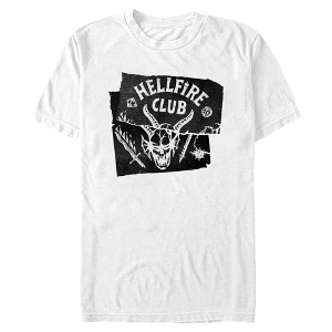 Mens Stranger Things Hellfire Club Distressed Poster T Shirt - 1 of 4