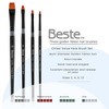 Creative Mark Beste Golden Taklon Chisel #10x0 - 2 Pack Artist Brush, Professional Watercolor Brushes, For Acrylic Painting, Short Handle, Sharp - 2 of 4