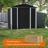 AOBABO Metal Outdoor Utility Tool Storage Shed with Roof Slope Design, Door and Lock for Backyards, Gardens, Patios and Lawns - 4 of 4