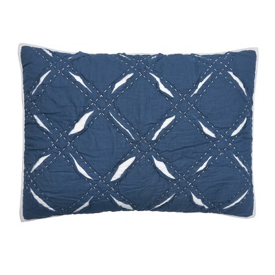 carol & frank 20" x 26" Parker Indigo Standard Sham