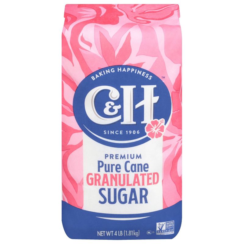 C&#38;H Premium Pure Cane Granulated Sugar - 4lbs, 1 of 8