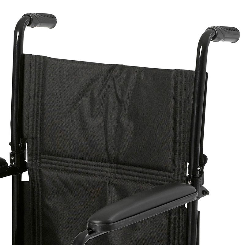 McKesson Foldable Transport Chair, Lightweight, Black, 1 Count, 5 of 7