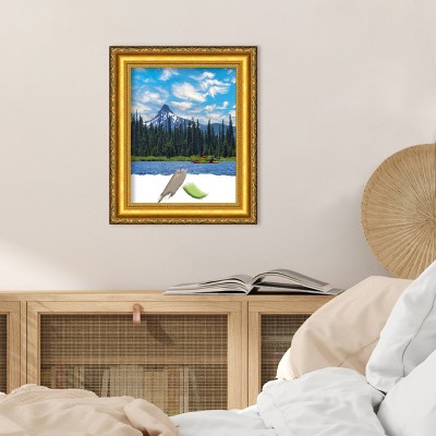 Colonial Embossed Gold 11x14 Pine Wood Wall Frame