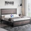 coucheta Bed Frame with Charging Station,Rivet Design and Industrial Style,No Box Spring Needed,Strong Slats Support,Noise Free,Easy Assembly - 3 of 4