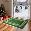 COZONY Bordered Plaid Christmas Rug, Washable Low Pile Non Slip Holiday Carpet for Living Room Bedroom Dining Room - 4 of 4