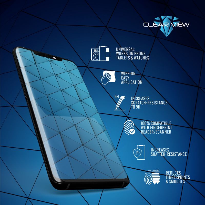 ClearView Liquid Glass Screen Protector for All Smartphones Tablets and Watches, 5 of 7