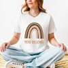 Simply Sage Market Women's You Belong Rainbow Short Sleeve Graphic Tee - 2 of 4