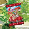 Love Filled Pickup Valentine's Day House Flag Primitive 28" x 40" Briarwood Lane - 4 of 4