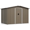 ALAULM Outdoor Storage Shed Waterproof, Large Garden Tool House with Air Vents and Lockable Sliding Door, Metal Shed for Garden, Patio, Backyard - 2 of 4