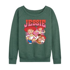Women's - Toy Story 4 - Jessie And Bullseye Lightweight French Terry Wide Neck Long Sleeve Graphic Shirt - 1 of 4