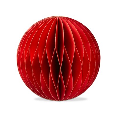 tag Glimmer Paper Ball Decor Large Red