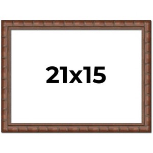 PosterPalooza | 21x15 Modern Bamboo Picture Frame, UV Acrylic, 5 Finishes - 1 of 4