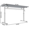 Kumasinova 23.6-35"H Adjustable Study Desk for Kids & Adults,Ergonomic Home Office Desk with Iron Frame & Wooden Top,330lbs Max - 3 of 4