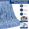Matthew Commercial Mop Head Refill, 3-Pack - Built for High-Traffic Areas, Durable Blue Cotton Loop String for Daily Wet Mopping - 2 of 4