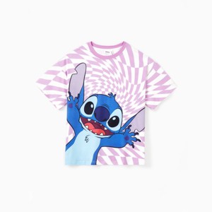 Disney Stitch Women 1pc Character Checkered Print Top T-shirts Tee - 1 of 4