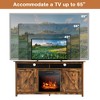 Tangkula 60" Industrial Fireplace TV Stand W/ 18" 1400W Electric Fireplace - 4 of 4