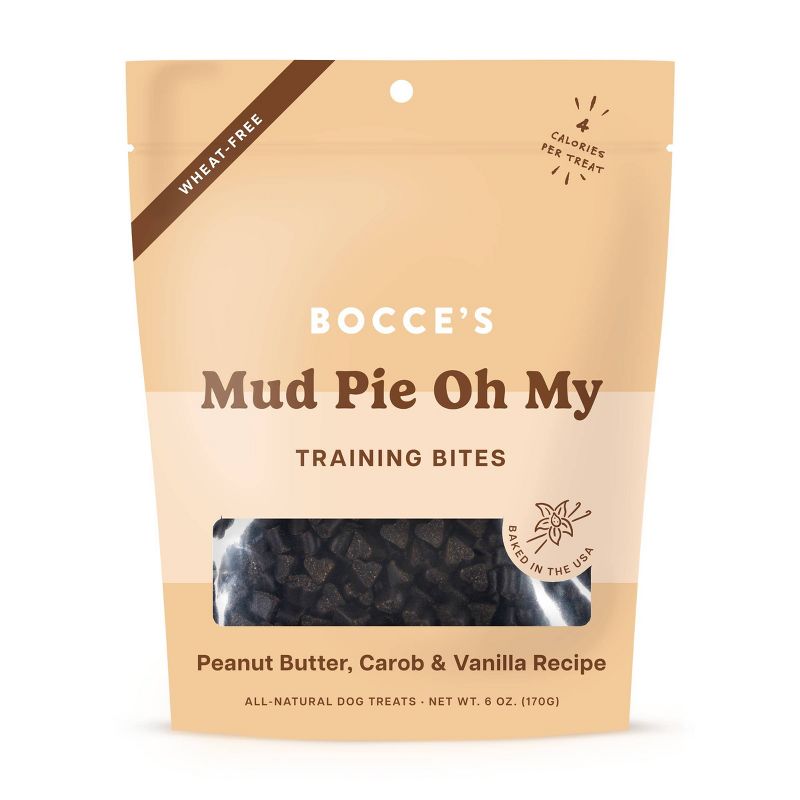 Bocce&#39;s Bakery Mud Pie Oh My Training with Vanilla, Carob and Peanut Butter Flavor Dog Treats - 6oz, 1 of 5