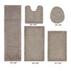 Edge Bath Rug 100% Premium Cotton Ultra-Soft Water Absorbent Tufted Solid Reversible 5 Piece Bathroom Rug Set for Machine Washable Bathmat - 2 of 4