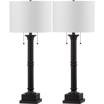 Estilo Column Table Lamp (Set of 2) - Dark Grey - Safavieh