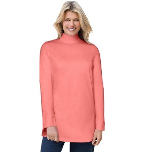 Woman Within Plus Size Perfect Mockneck Tunic - 1 of 4
