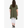 ellos Plus Size Linen-Blend Hanky Hem Tunic - 3 of 4