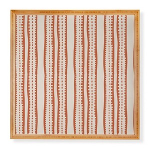 Deny Designs Thirty One Illustrations Tiger Batik Stripe Bamboo Framed Wall Art - 1 of 3