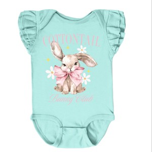The Juniper Shop Coquette Cottontail Bunny Club Flutter Sleeve Bodysuit - 1 of 4