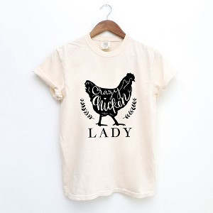 Simply Sage Market Women's Crazy Chicken Lady Short Sleeve Garment Dyed Tee - 1 of 4