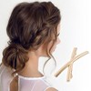Unique Bargains Fashion X-Shape Hair Clips Gold Tone 1 Pc - 2 of 4