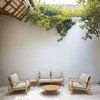 Moda Furnishings 5 - Piece Acacia Wood Patio Outdoor Conversation Set With Cushions - 3 of 4