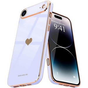 Entronix Case Compatible with iPhone 17 Air - [Flexible] Luxury Glossy Heart - 1 of 4