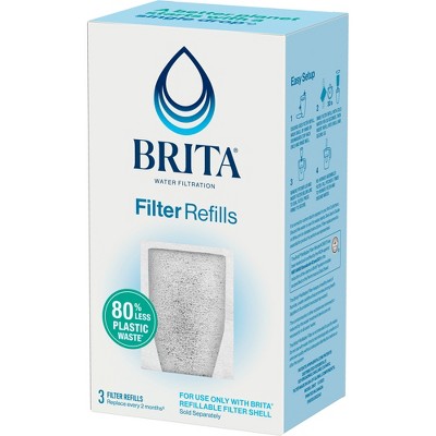 Brita Refillable Water Filter Refills 3-Pack