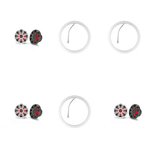 Kicker ( 3 Pair ) 45KM84L 8" LED Marine Speakers & 47KLSR8 8-Inch LED Spacer Rings Bundle - 1 of 4