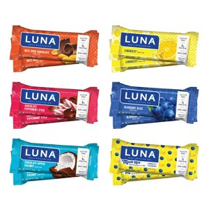 LUNA Bar Gluten-Free Snack with Organic Oats Variety Pack - 20.28oz/12ct - 1 of 4