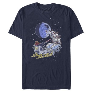 Men's Star Wars: A New Hope Darth Vader Santa Claus Sleigh T-Shirt - 1 of 4