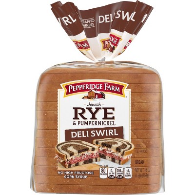 Pepperidge Farm Jewish Rye &#38; Pumpernickel Deli Swirl Bread - 16oz