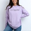 Simply Sage Market S.W.Smiley Cool Teacher  Garment Dyed Long Sleeve - 2 of 3