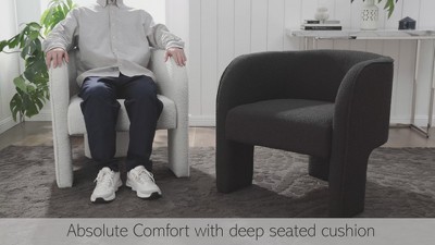 Barrel-Back Chic Velvet Accent Chair in Elegant Beige